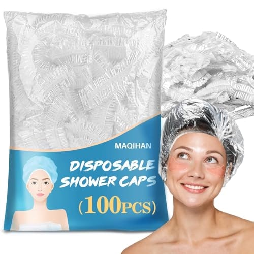 MAQIHAN Large Disposable Shower Caps 100-Pack: $5.94