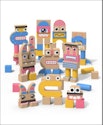 Geoffrey's Toy Box Make a Monster 100-Piece Solid Wood Block Set + free shipping w/ $39