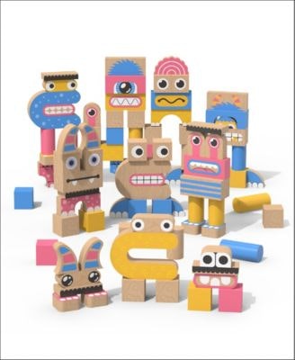 Geoffrey's Toy Box Make a Monster 100-Piece Solid Wood Block Set: $20