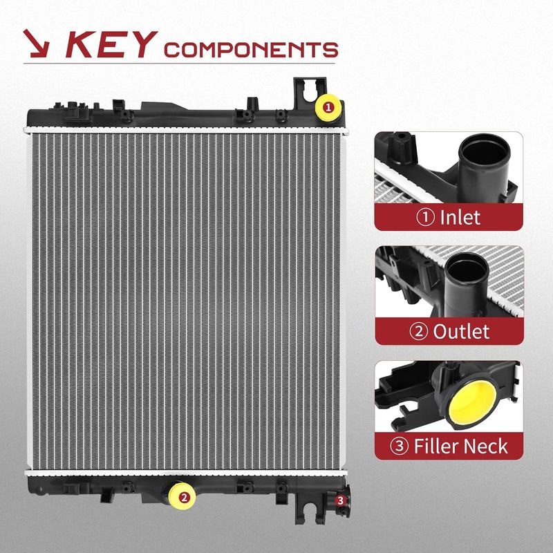 YITAMOTOR Aluminum Radiator for 2007-2018 Jeep Wrangler JK 3.6L 3.8L V6: $83.19