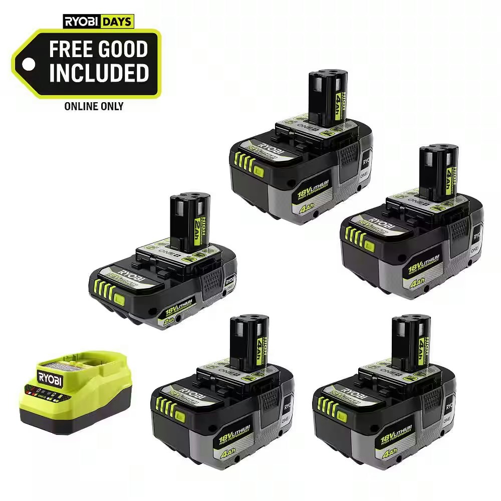 Ryobi ONE+ 18V High Performance Battery Kit w/ 2 Extra Batteries: $199