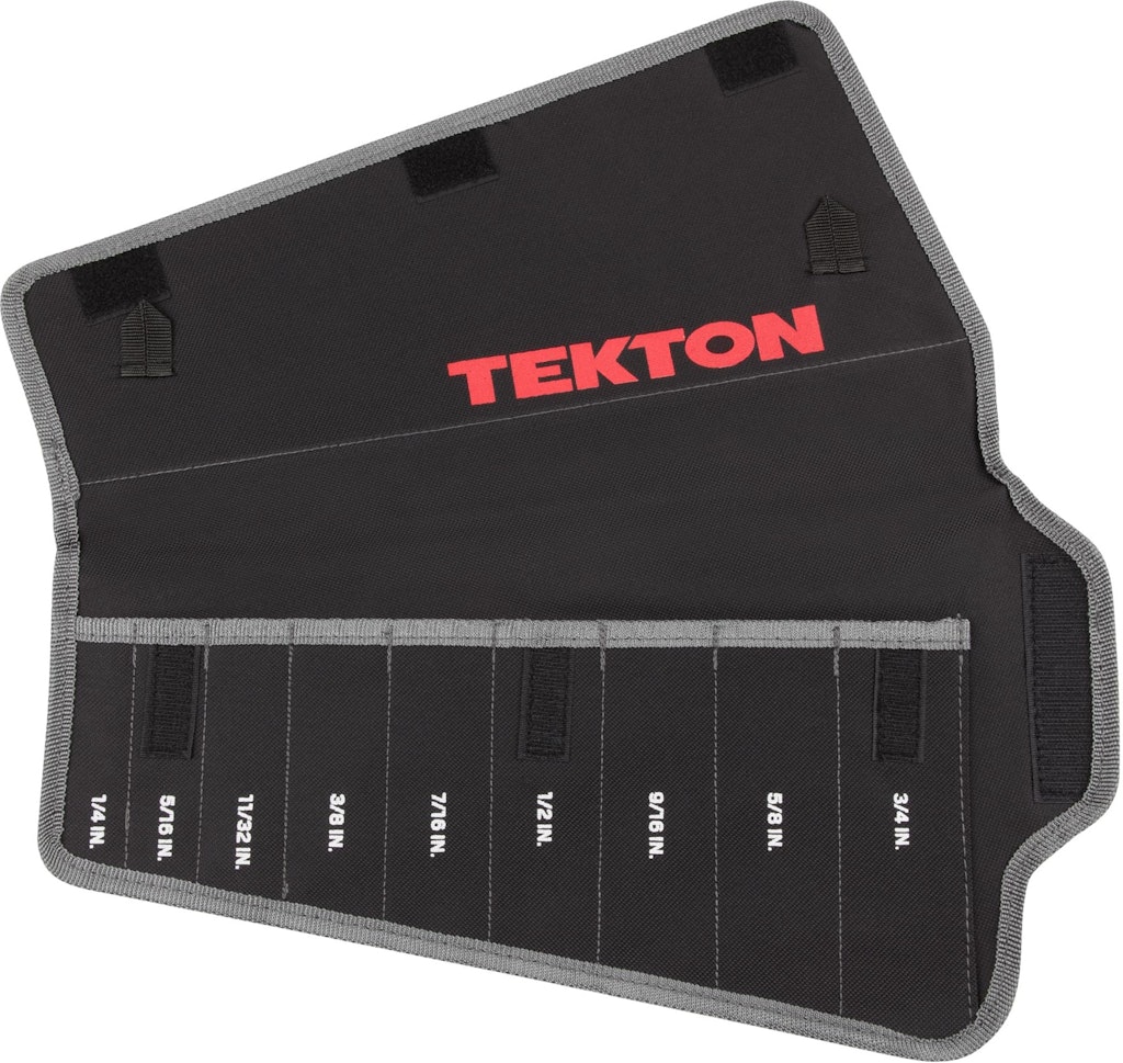 Tekton 9-Tool Stubby Combination Wrench Roll: $8