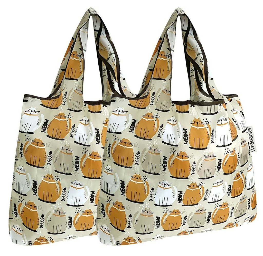 allydrew Foldable Nylon Reusable Grocery Tote Bags 2-Pack: from $6.79