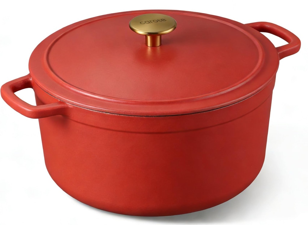Carote 5-Qt. Enameled Cast Iron Dutch Oven w/ Lid: $28