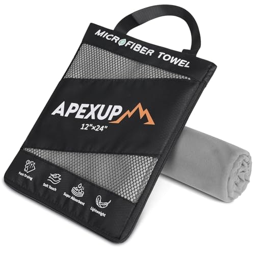Apexup Microfiber Travel Towel 24" x 12": $4.49