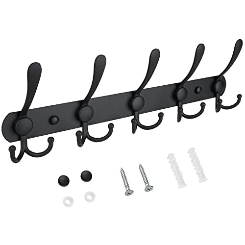Ticonn Wall Mounted Coat Rack 5-Hook 1-Pack: $5.97