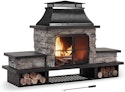 Sunjoy Emilio Wood-Burning Fireplace for $1,698 + free shipping