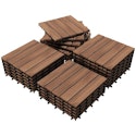 Yaheetech 12 x 12" Interlocking Patio Deck Tiles 27-Piece Set for $70 + free shipping