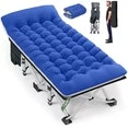 Folding Camping Cot w/ 2-Sided Mattress + free shipping