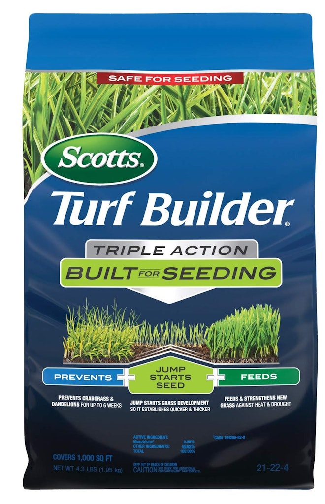 Scotts Turf Builder Triple Action Built For Seeding 4.3-lb. Bag: $14 Scotts Turf Builder Triple Action Built For Seeding 4.3-lb. Bag: $14