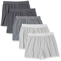Amazon Essentials Men's Cotton Jersey Boxers 5-Pack + free shipping w/ Prime