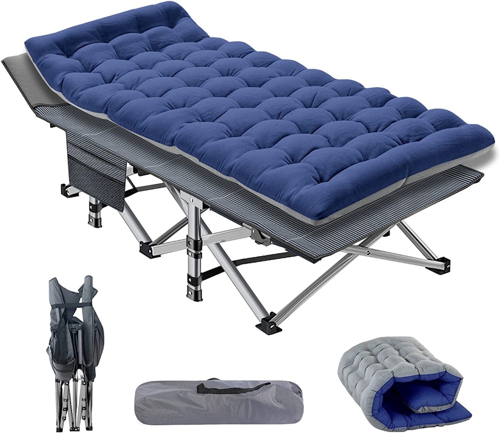 Heavy-Duty Camping Cot w/ Mattress & Bag: $47.99 Heavy-Duty Camping Cot w/ Mattress & Bag: $47.99