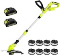 20V Cordless 12" String Trimmer & Edger w/ 2 Batteries & Charger + free shipping