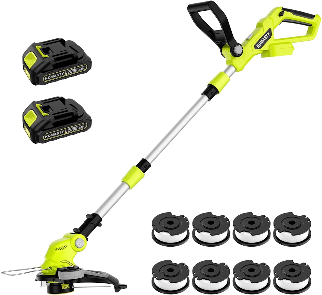 20V Cordless 12" String Trimmer & Edger w/ 2 Batteries & Charger: $50