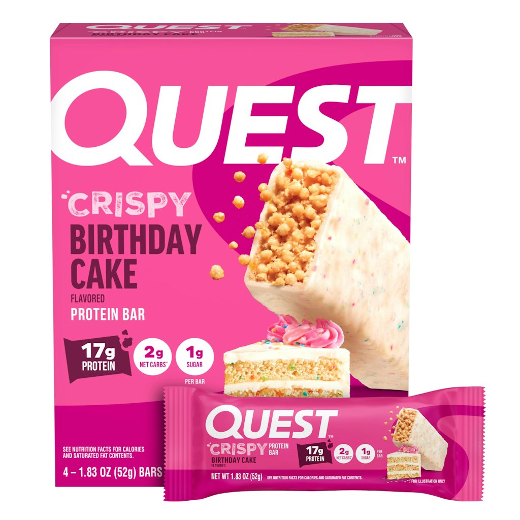Quest Nutrition Crispy Birthday Cake Protein Bar 4-Count: $6.70