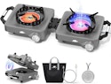 2-Burner 30,000 BTU Folding Propane Camping Stove + free shipping