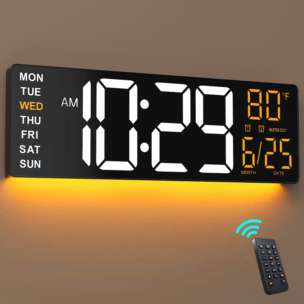 16.5" Large Digital Wall Clock: $30 16.5" Large Digital Wall Clock: $30