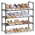 Songmics 3-Tier Metal & Fabric Shoe Rack for $10 + free shipping w/ Prime