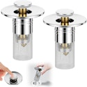 3-in-1 Sink Drain Strainer with Hair Catcher 2-Pack for $7 + free shipping w/ Prime