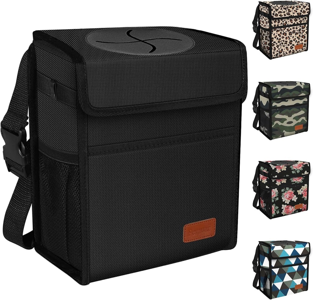 Femuar 2.25-Gallon Leak Proof Car Trash Can with Lid: $7.49 w/ Prime