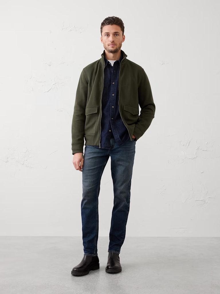 Banana Republic Factory Men's Lightweight Mock-Neck Jacket: $48