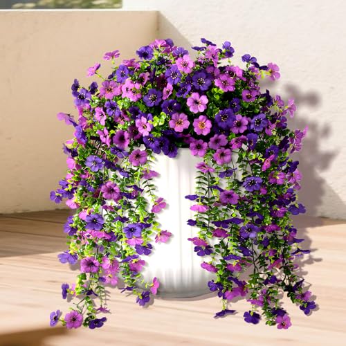 Meitrio Artificial Faux Silk Daisy w/ Eucalyptus Leaves Hanging Flowers (2-Pack)