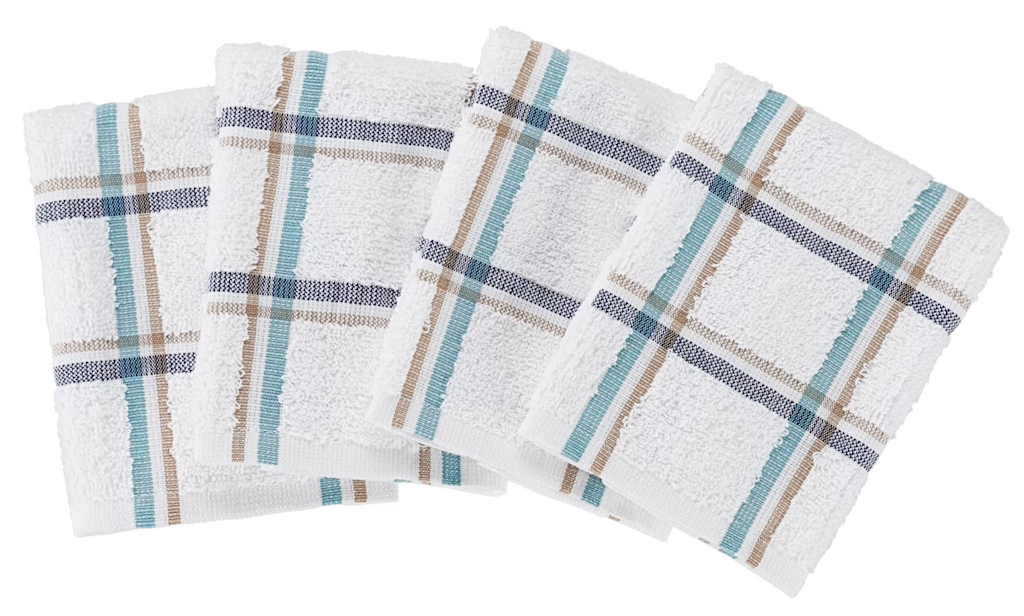 Mainstays 12"x12" Woven Dish Cloth 4-Pack Set: $3.58 Mainstays 12"x12" Woven Dish Cloth 4-Pack Set: $3.58