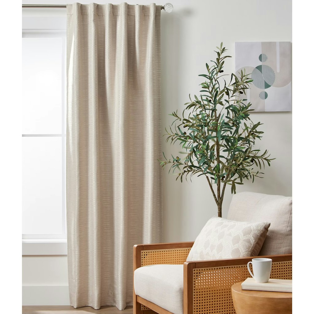 Better Homes & Gardens 50" x 84" Striated Luxe Blackout Curtain: $15