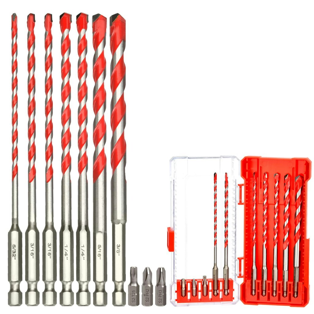 Angelsword 7-Piece Hex Shank Masonry Drill Bit Set: $5.24