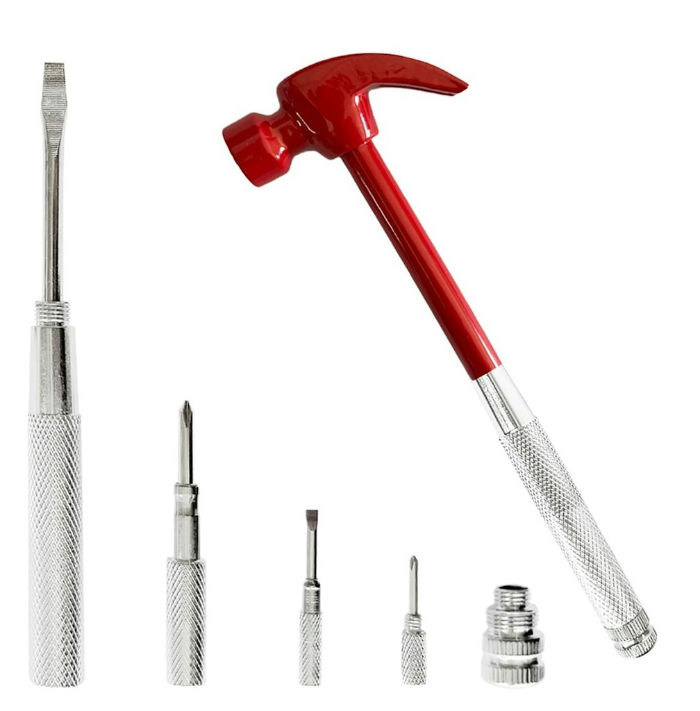 6-in-1 Multitool Mini Hammer & Screwdriver Set: $7.99