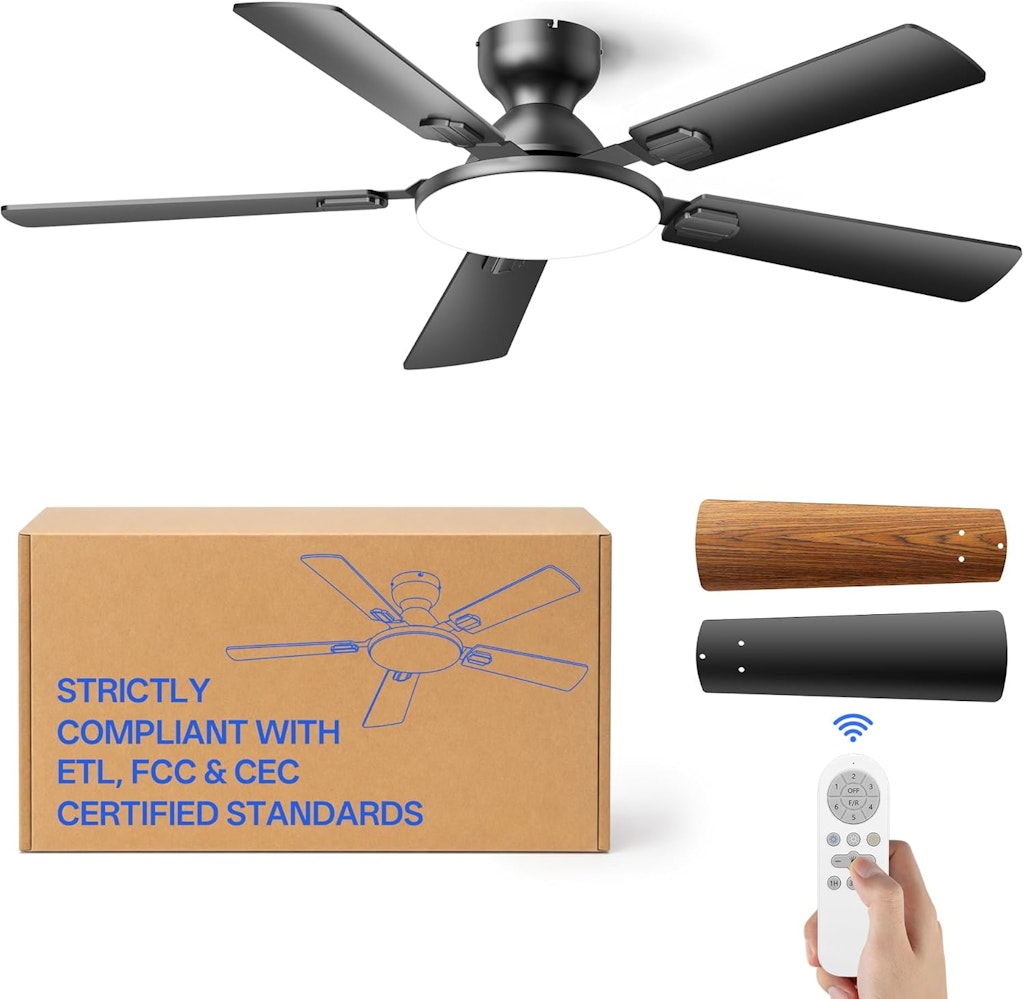  Homelist 52" Low Profile Celing Fan: $77.99