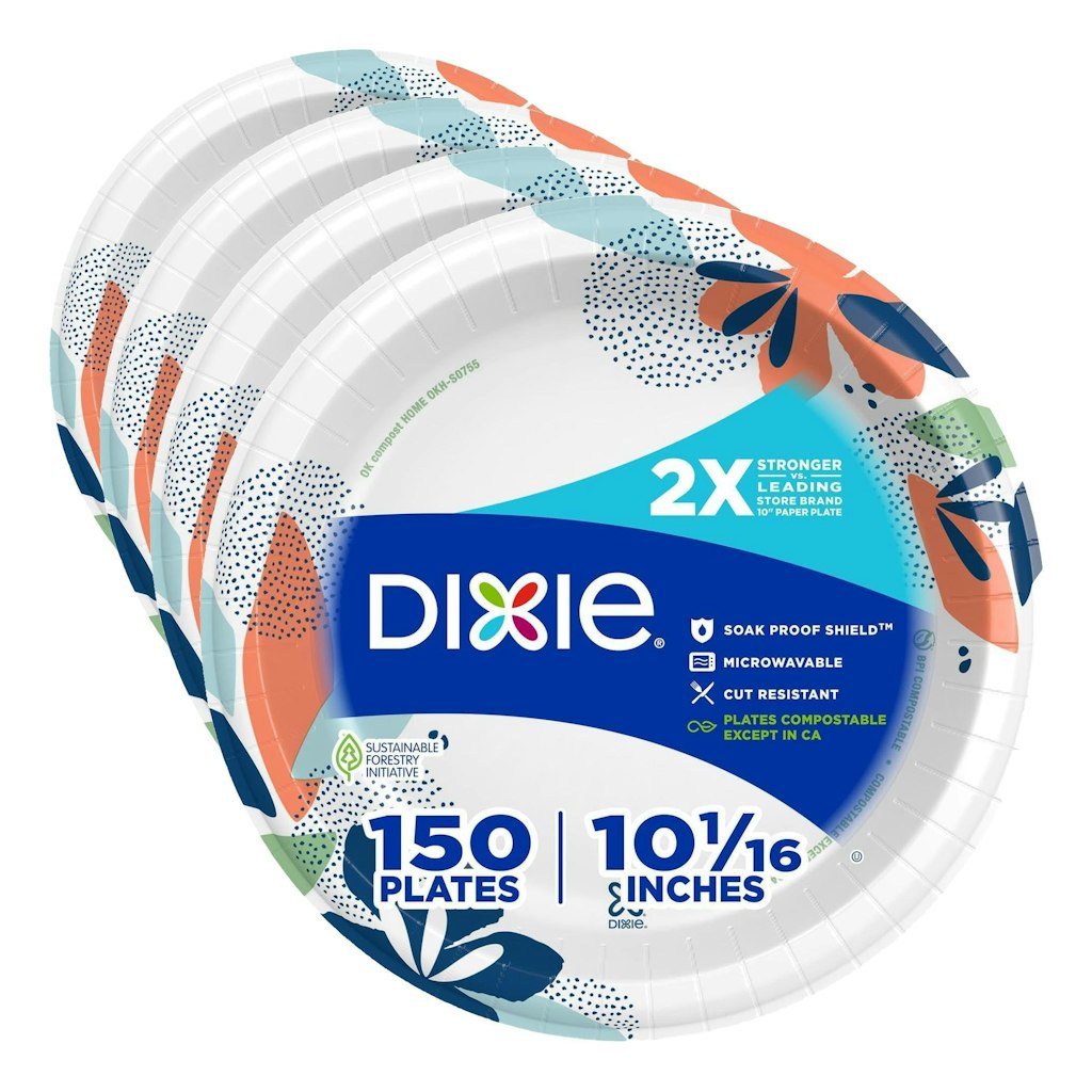 Dixie 10" Paper Plates 150-Count 4-Pack: $39.93