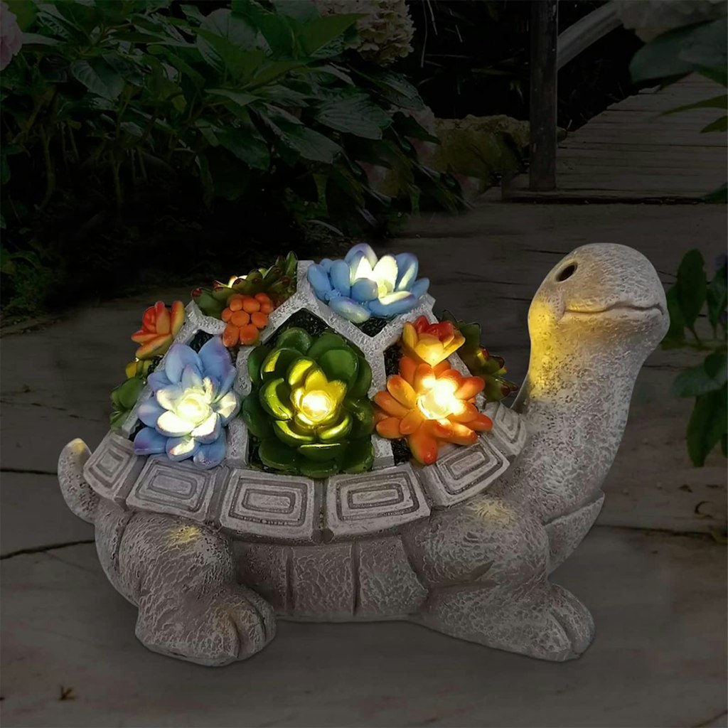 Nacome Solar Turtle LED Garden Statue: $20