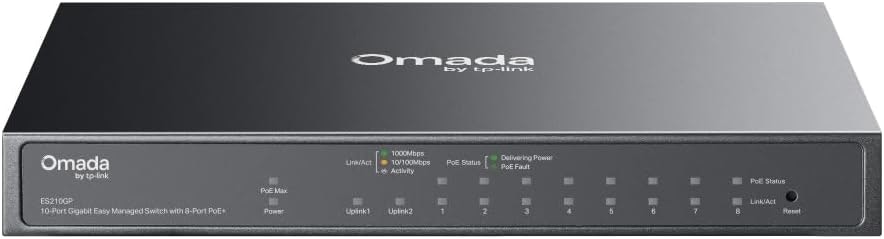 TP-Link Omada 8-Port Gigabit Easy Managed PoE Switch: $80