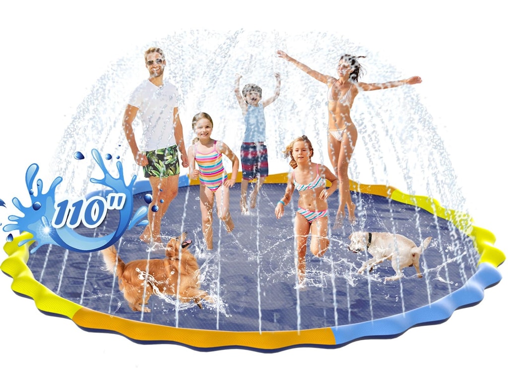 Instraella 110" Non-Slip Splash Pad for Kids & Dogs: $34