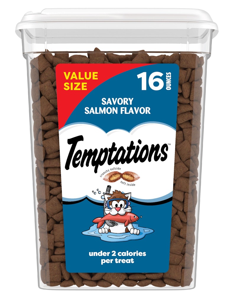 Temptations Classic Crunchy & Soft Cat Treats Savory Salmon Flavor 16-oz. Tub: $6.64 via Sub. & Save