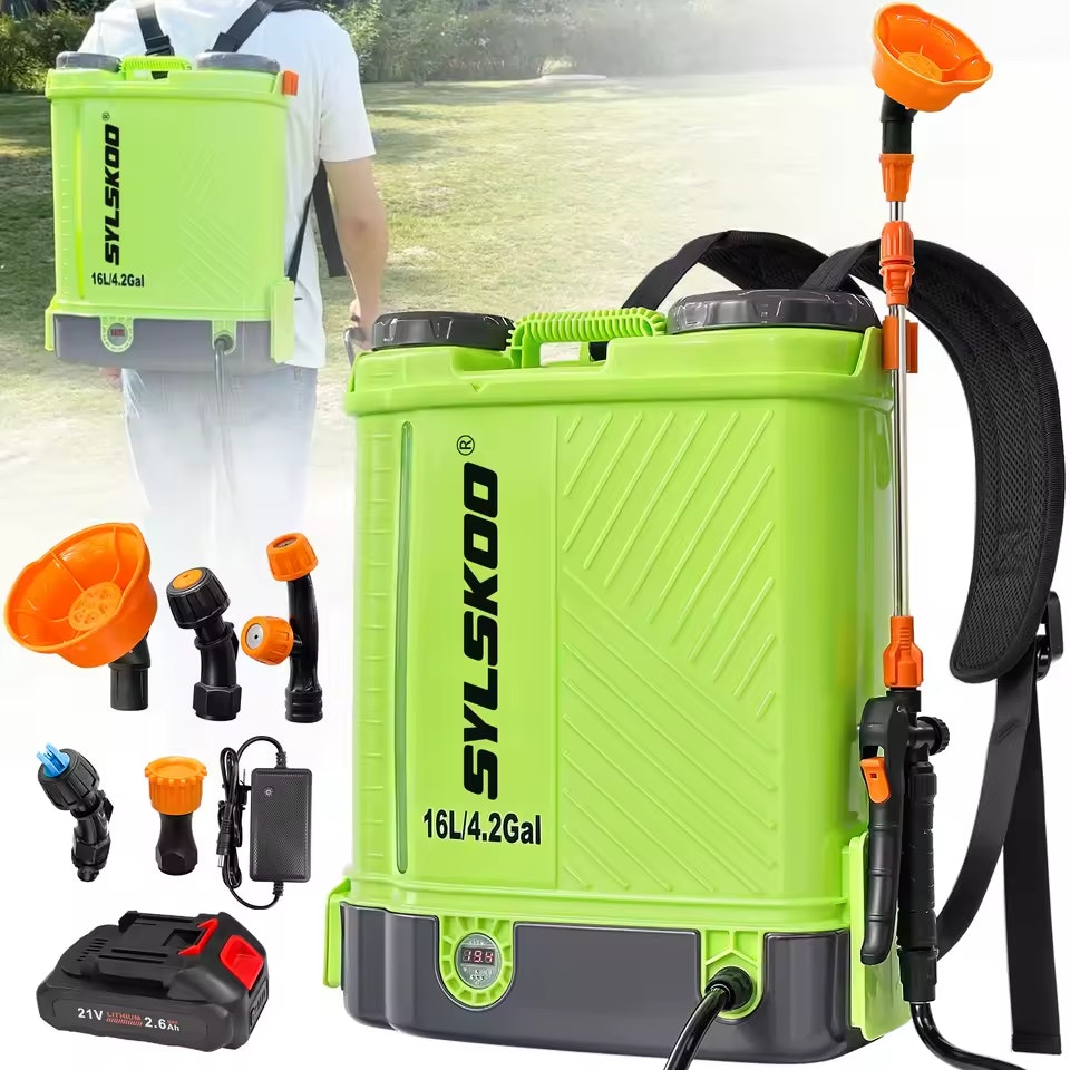 4.2-Gallon 100 PSI Electric Backpack Yard Sprayer: $48
