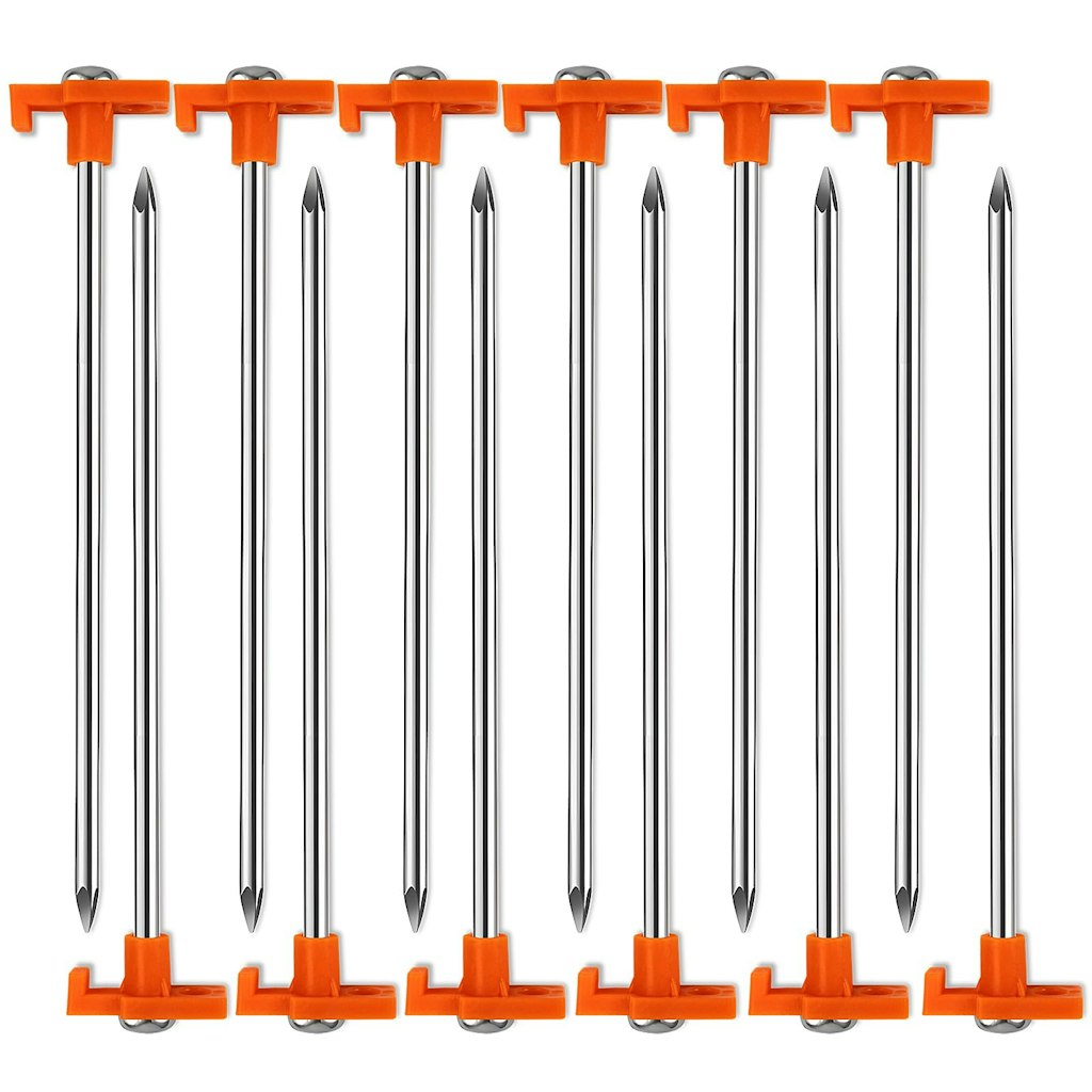 Galvanized Tent Stakes 8-Pack: $4.49
