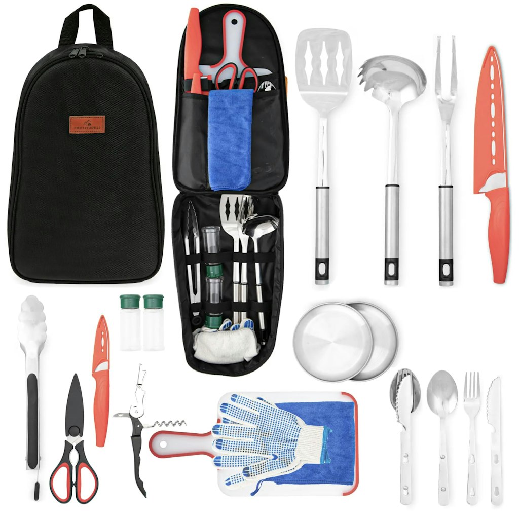 21-Piece Camping Cooking Set: $15