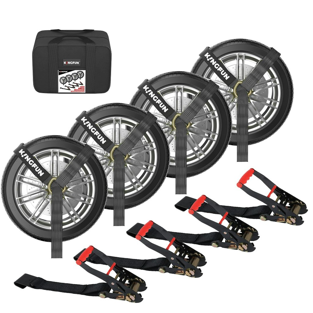 Kingfun 2" x 120" Car Tie-Down Straps 4-Pack: $35