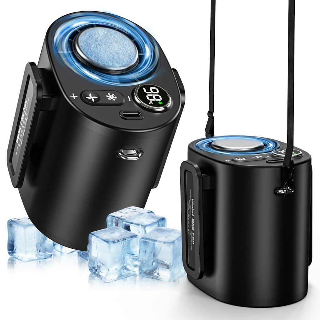 Portable Cooling Fan w/ LED Display & 5,000mAh Battery: $15 in-cart