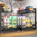 Sevenblue 2-Tier Height-Adjustable Under-Sink Organizer 2-Pack + free shipping w/ Prime