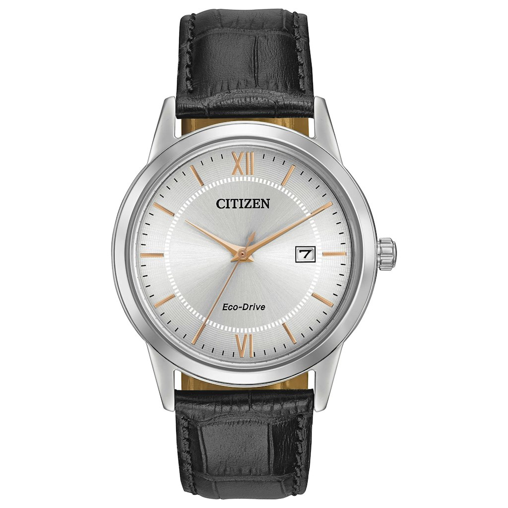 Citizen Men's Classic Eco-Drive Leather Strap Watch: $169
