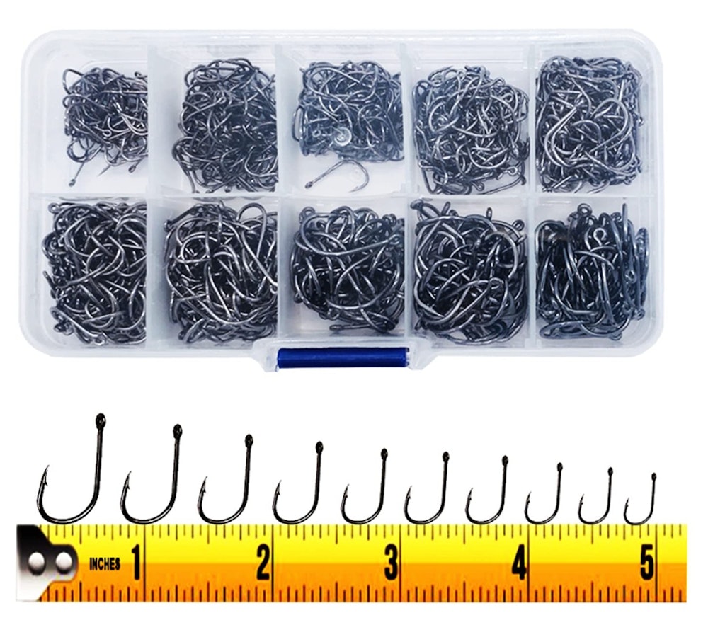High-Carbon Steel Barbed Fishing Hooks 300-Piece Set: $1.49