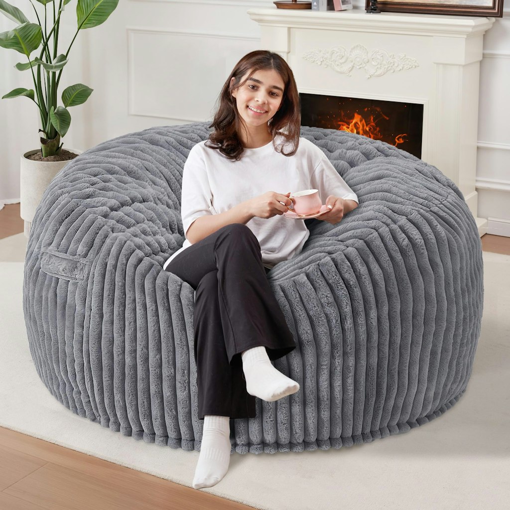 3-Foot Large Memory Foam Bean Bag Chair: $48