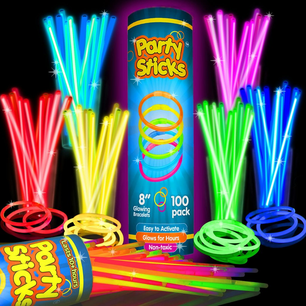 PartySticks 8" Glow Sticks 100-Pack: $7.99