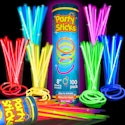 PartySticks 8" Glow Sticks 100-Pack for $8 + free shipping w/ Prime