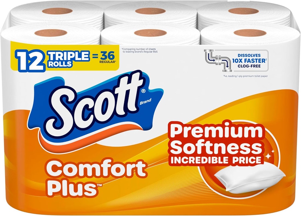 Scott ComfortPlus Triple Roll Toilet Paper 12-Pack: $5.40 via Sub & Save
