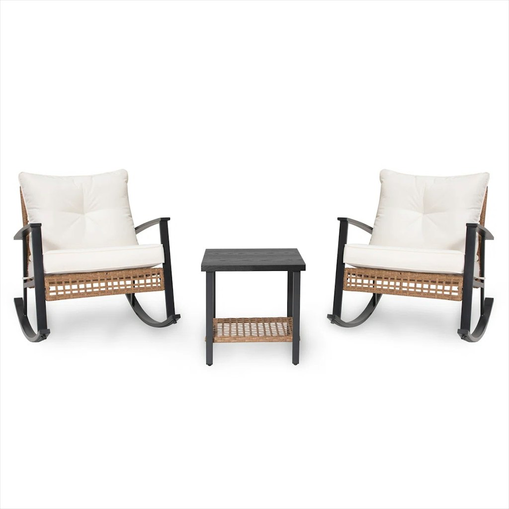 Bayou Breeze Aljaquan Rocking Chair Patio Set: $220