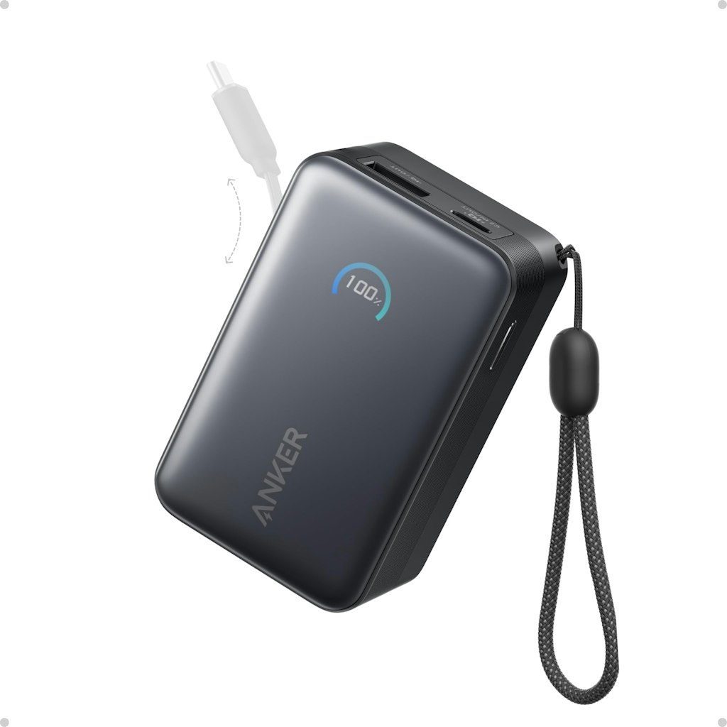 Anker Nano 10,000mAh 45W Portable Charger w/ Retractable Cable: $50